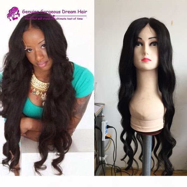 

indian brazilian human hair malaysian body wave full lace wig glueless lace front human hair wigs, Black;brown