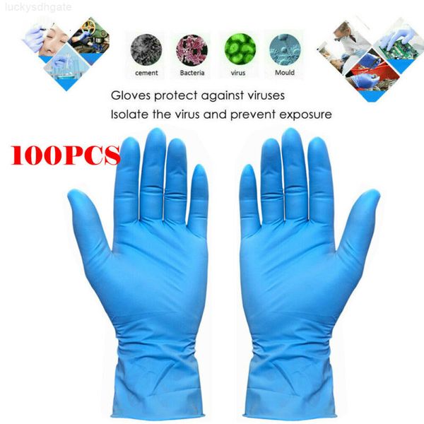 

shipping vinyl 100pcs industrial latex disposable powder nitrile gloves 201207