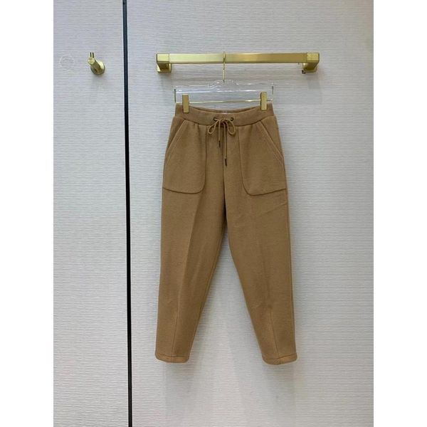 

women's pants & capris 12.16 2021 winter fashion drawstring casual solid color comfortable wool harem women, Black;white