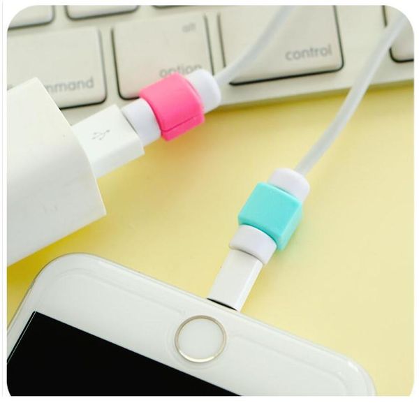 

simple cute cable protector data line cord protector protective case cable winder cover for iphone usb color chargi qylfsf