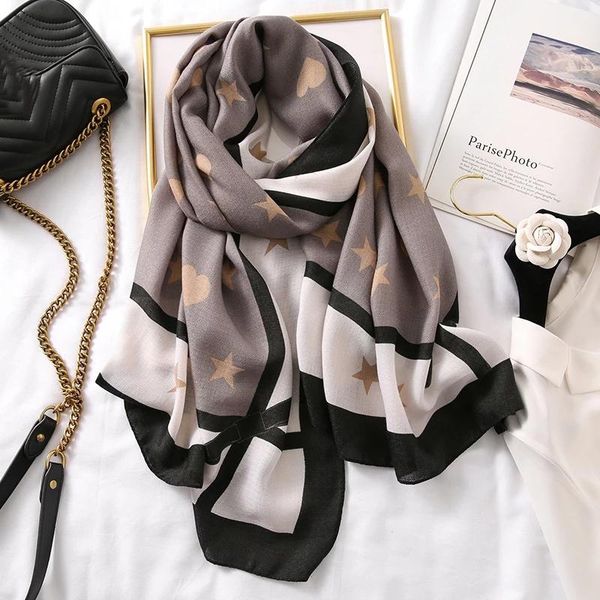 

scarves 2021 fashion feeling winter scarf women cotton warm foulard lady luxury thick soft bufanda shawls wraps, Blue;gray