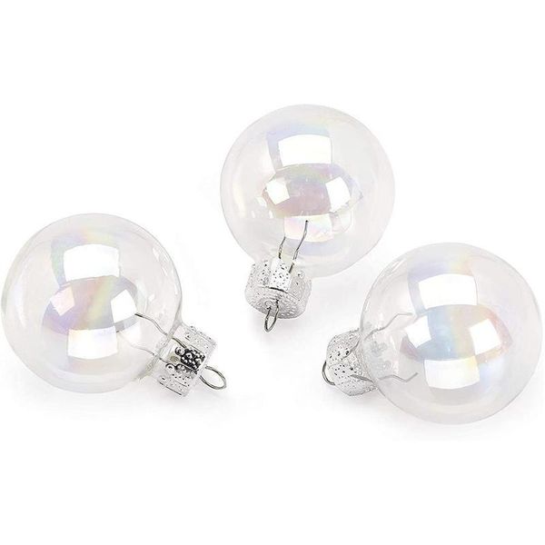 

glass decorations transparent hanging drop ornaments tress 6/8/10cm ball christmas decoration gifts