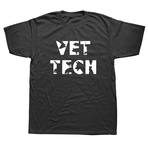 

новый смешные vet tech ветеринарный техник t shirt мужчины короткие рукава hip hop крупногабаритные o-образным вырезом футболки спорт толсто
