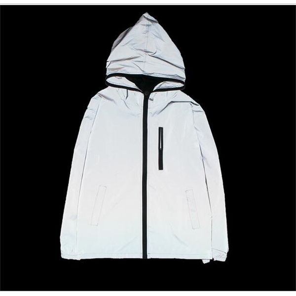 

spring/autumn men windbreaker 3m reflective jacket casual hip hop jackets and coats without any s manteau 201104, Black;brown