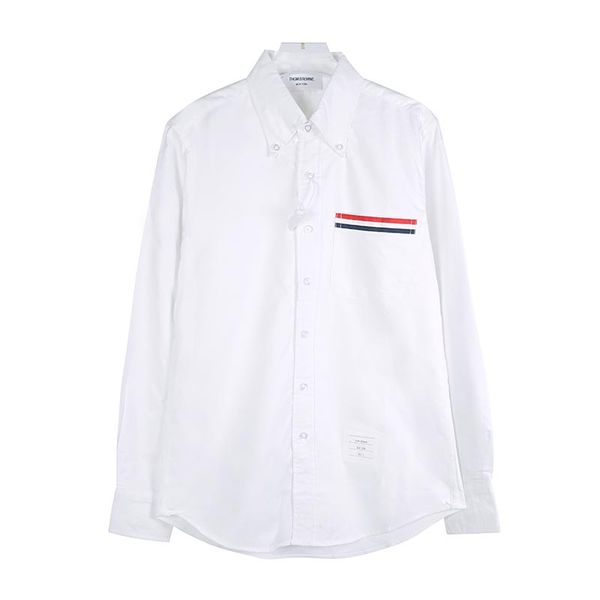 

карманные красные и синяя полосатая рубашка, White;black