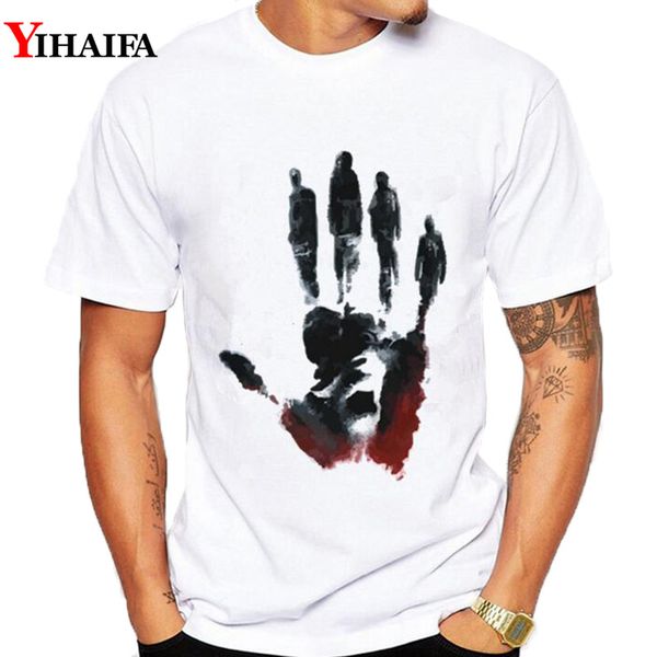 

sport yihaifa brandmen's t-shirts hand gym print t shirt funny harajuku casual tees shirts oversized s 4xl 5xl cotton t shirt