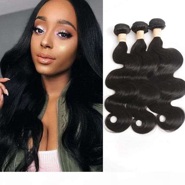 

9а 30-40inch body wave перуанские 100% человеческих волос переплетений ruyibeauty natural color remy волос продукты double утки, Black