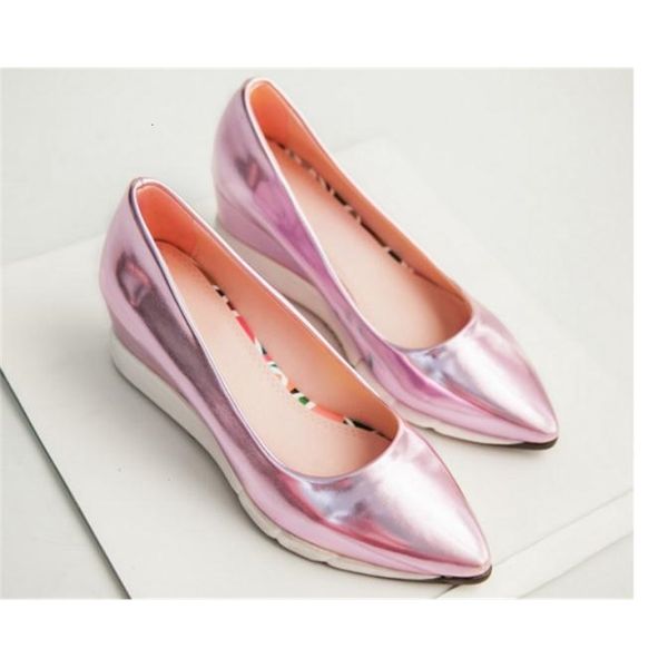 

2021 women's shoes in spring and autumn new style slope heel pointed end thick bottom waterproof table @2173 zpz7, Black