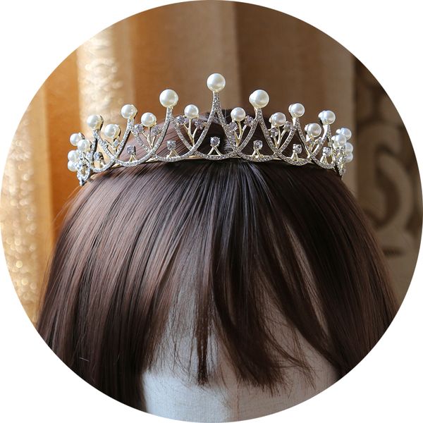 

mlight diamond high gold pearl grade silver bridal crown headdress champagne wedding dress hair accessories m
