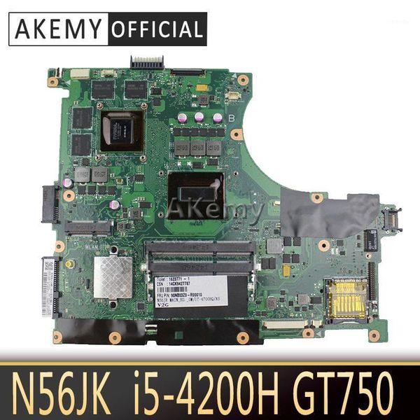 

akemy n56jr for asus n56jr lapmotherboard n56jk mainboard rev2.0 -4200hq with gt740m graphics card1