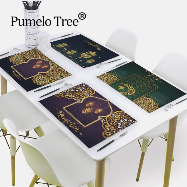 

table napkin party napkins ramadan aircraft paper 32*42cm moon pattern mat home servilletas de tela