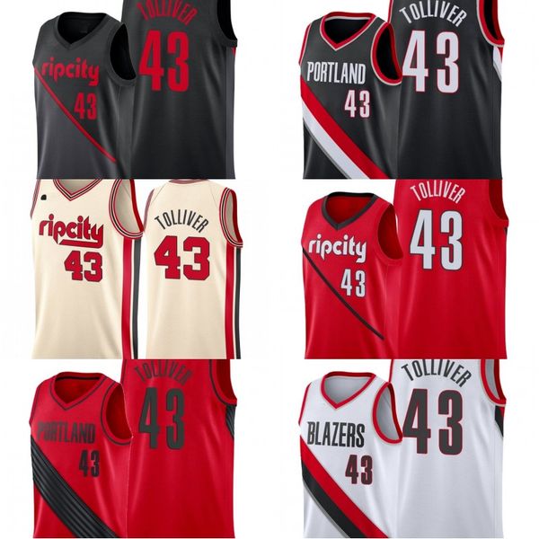 

portland trail blazers men anthony tolliver basketball jersey, Black