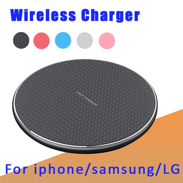 Novo carregador sem fio de luxo QuickCharger 5W 10 W Rápido Qi Charging Pad compatível para iPhone Samsung Huawei 4G 5G Telefone Todos os Qidevices