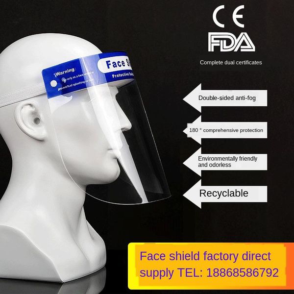

shied protective foam mask screen anti-flying transparent disposable double-sided full face anti-fog cover nseox