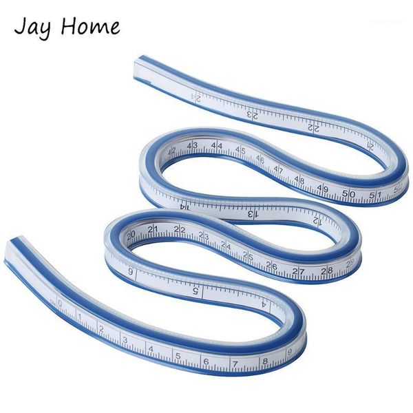 

30cm/60cm flexible curve ruler for drawing sewing diy craft bendable measuring tape quilting soft ruler sewing accessories1, Black