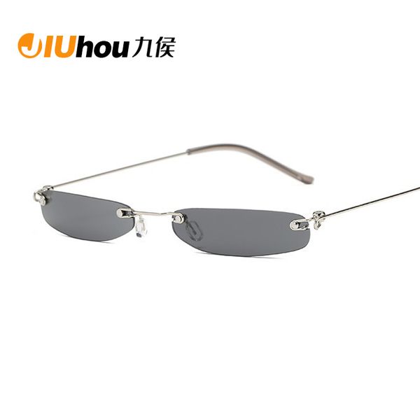 

small narrow women clear lens vintage rimless rectangle sunglasses ladies mens red shades metal frame eyewear