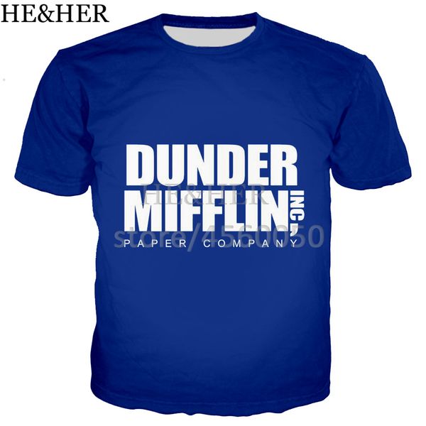 

the office tv show dunder mifflin men summer cool for 3d print shirts humor hentai oversized men clothing