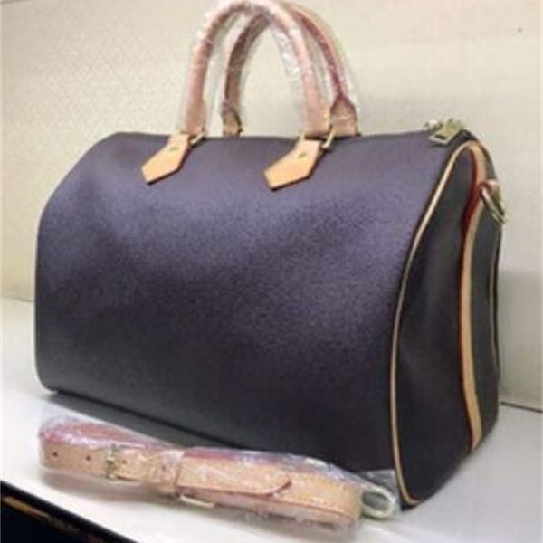 

ale brand new speedy bags women real oxidizing genuine leather handbag pur