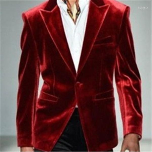

classic red velvet men suit 2 pieces(jacket+pants+tie) slim fit prom blazer simple stylish custom tuxedo men clothes 0841, White;black