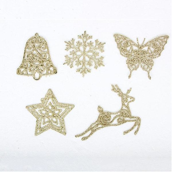 

christmas decorations gold silver series decorative pendant innovative pvc tree home decor1