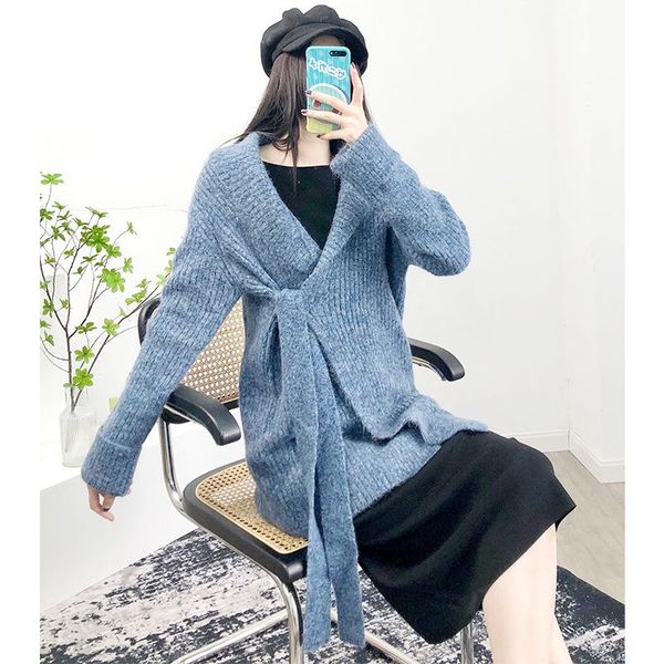 

women's wool & blends women sweater 2021 autumn lapel lace cardigan jacket, Black