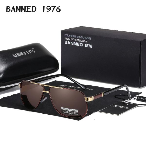 

2020 new mens men's polarized aluminum eyewear big female goggle glasses square sun sunglasses size for men accessories oculos upeur, White;black