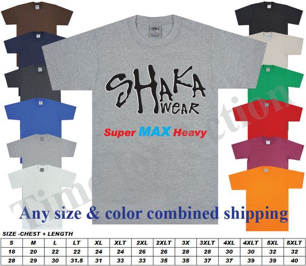 

shaka wear super max heavy weight plain blank t-shirt regular or tall sport hooded sweatshirt hoodie