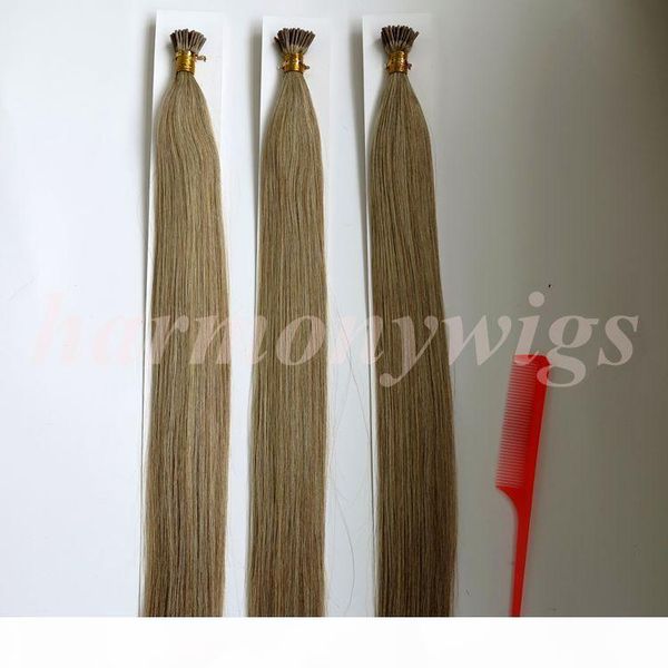 

pre bonded i tip brazilian human hair extensions 50g 50strands 18 20 22 24inch m8&613 straight indian hair products, Black