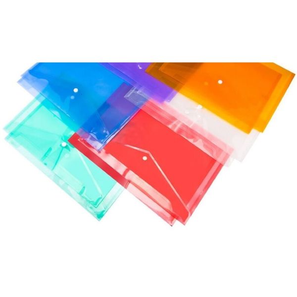 

file snap document 4 bags with color a4 button transparent filing envelopes plastic file paper folders 18c