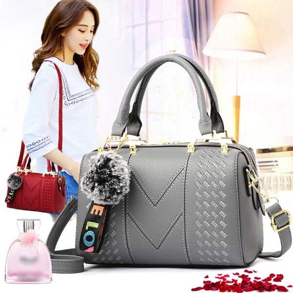 

ocardian fashion women handbag pu leather women messenger bags with ball toy female shoulder bags ladies party handbags 2020 s16