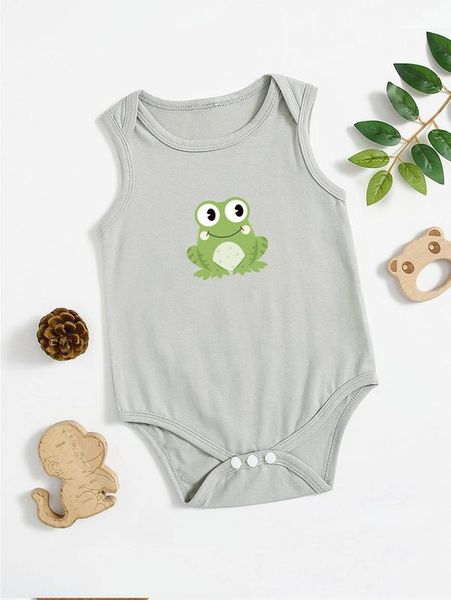 

baby cartoon graphic tank bodysuit she, Blue