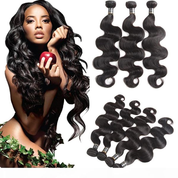 

unprocessed brazilian human hair weaves bundles natural black wet and wavy hair 9a brazilian peruvian virgin hair body wave 100g pcs