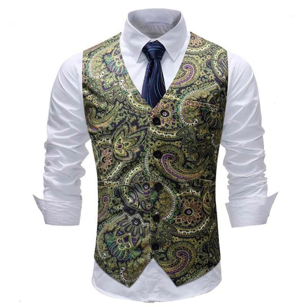 

dress vest men casual printed waistcoat men sleeveless jacket gilet homme costume 2020 plus size1, Black;white