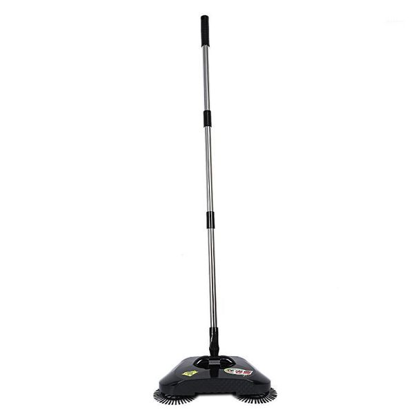 

stainless steel sweeping machine push type hand push broom dustpan handle household cleaning package hand sweeper mop1