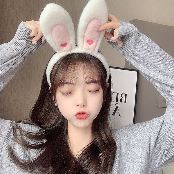 

rabbit ears female wash face korea simple sweet headband net red lovely hair band headdress anti slip pressure hairpin