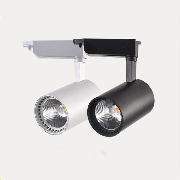 

современный светодиодный cob spotlight потолочный светильник rail ac85-240v дорожки для выставочных выставочных залов офис регулируемый свет