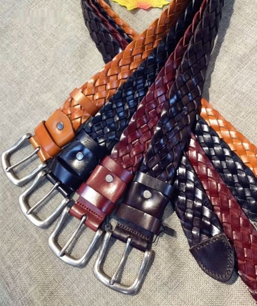 

r1ogg полосы рук тканого растительное дубления верхнего крупный рогатый скот дубление 4.0 широкой полосу кожи рук тканого растительные 4005, Black;brown