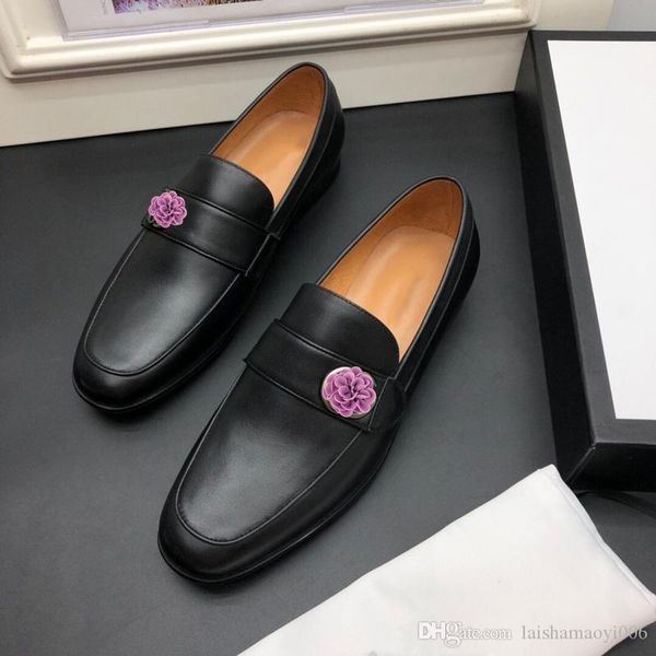 

a1 a1 italy 2019 luxury new ferra mens loafers dress genuine leather slip on flats suede g shoes size 38-45, Black