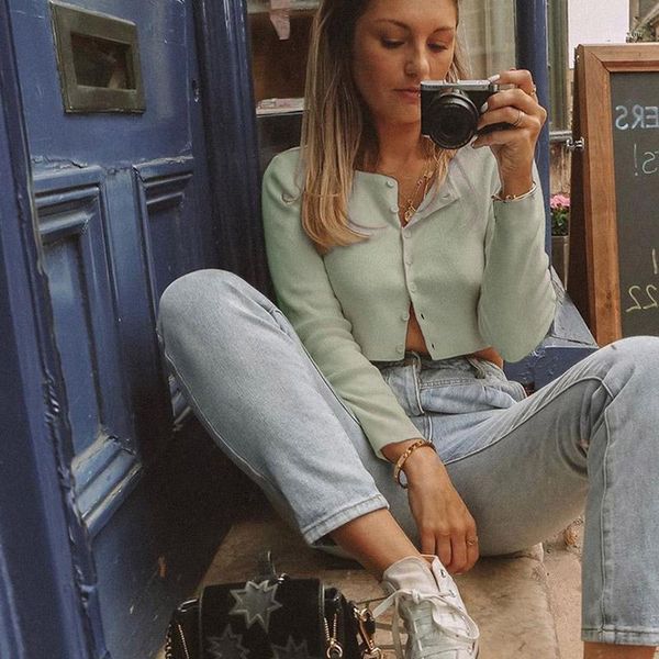 

korean knitted cardigans women crop single breasted long sleeve solid shirts 2020 spring summer casual lady shirt1, White