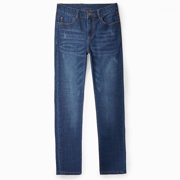 

jeans retro scratched long straight denim jeans men plus size 28-40 42 44 46 48 casual men long pants trousers brand biker1, Blue