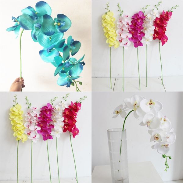 

93cm wedding decorations artificial flowers single plastic silk flower polyester fiber butterfly orchid flowers home party 4 9sm g2