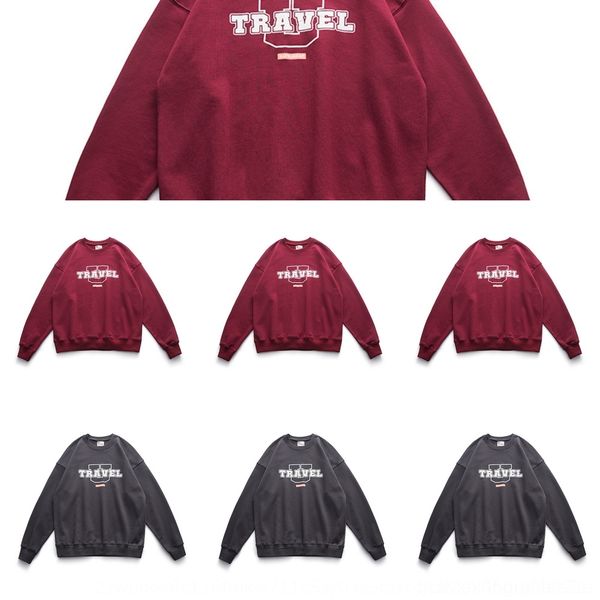 

swba9 forn3 autumn new loose nv wai tao nv wai tao women's coat men's crew fashion hip hop hop sweater neck letter print coat for, Black