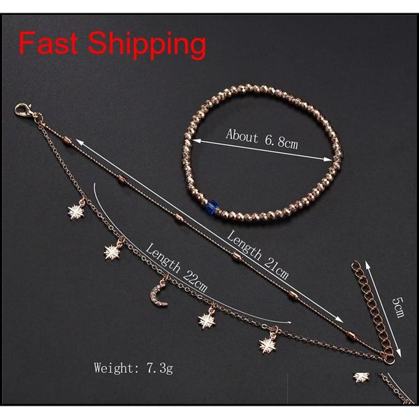 

crystal arrow leaf tassel anklet chain gold multilayer wrap foot chain foot bracelet fashion beach jewelry will jlllyx bdegarden, Red;blue