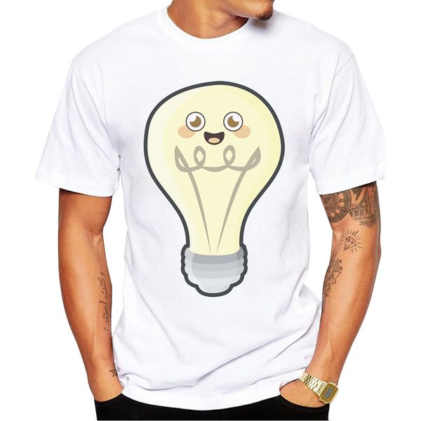 

2018 summer kawaii light bulb t shirt short sleeve casual cool tee fashion lamp printed t shirts sport hooded sweatshirt hoodie