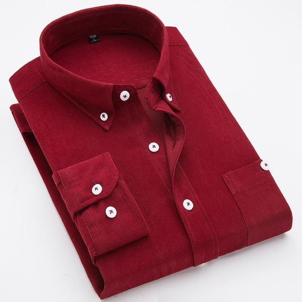 

male corduroy shirtautumn winter men long sleeve cotton casual long sleevedplus size business man male social men autumn winte1, White;black