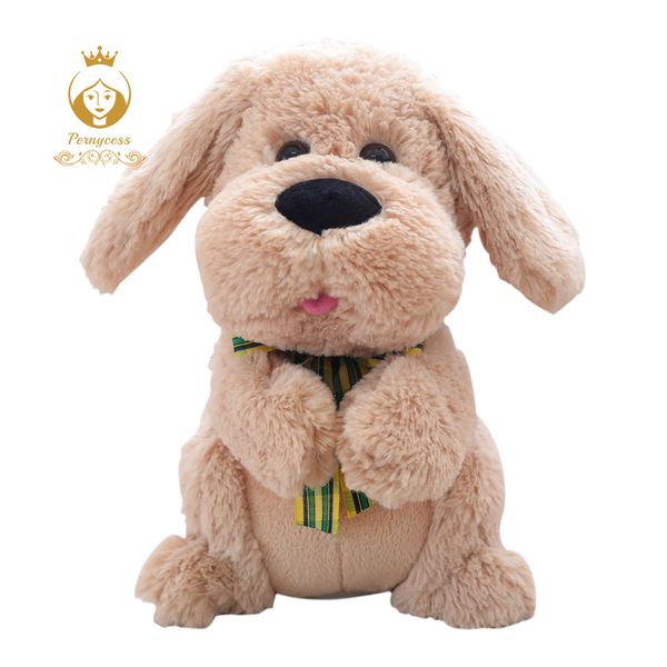 

1pcs 28cm electrical dog plush stuffed animals singing baby music toys ears flaping move interactive doll kids gifts y200723