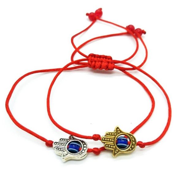 

hamsa evil 10pcs/lot eye hand string lucky turkish red cord adjustable bracelet gift
