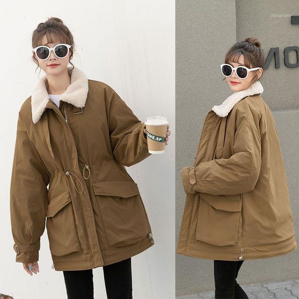 

winter jacket women thick warm hooded parka mujer cotton padded coat long sleeve paragraph plus size slim jacket female g918331, Black
