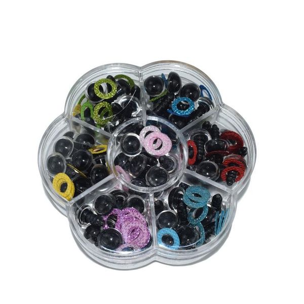 

70pcs 10/12mm mix color buttons shinning plastic doll eyes craft eyes diy for plush bear stuffed toys animal pupp bbyikf, Blike;white