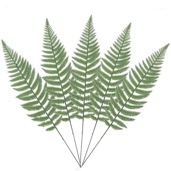 

-10pcs artificial boston fern bush plant faux leaves green plants for home decor1